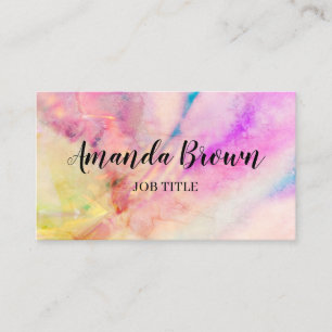 Colourful Rainbow Hand Written Professional Business Card