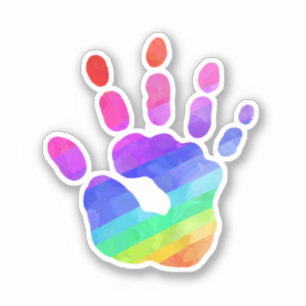 Colourful Rainbow Handprint Love Artist People