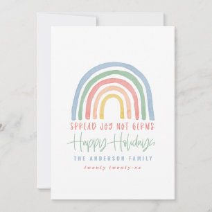 Colourful rainbow happy holidays spread joy covid