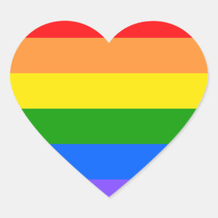 Colourful Rainbow Heart Sticker