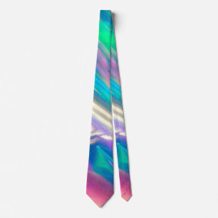 Colourful Rainbow Holographic Pattern  Tie