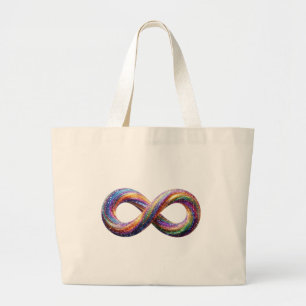 Colourful Rainbow Infinity Symbol Tote Bag