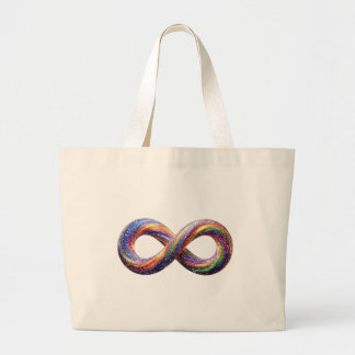 Colourful Rainbow Infinity Symbol Tote Bag