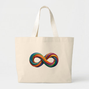 Colourful Rainbow Infinity Tote Bag