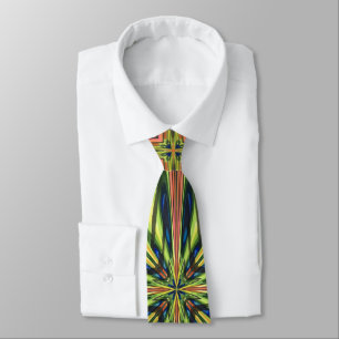 Colourful Rainbow Ink Colours Watercolor Abstract Tie