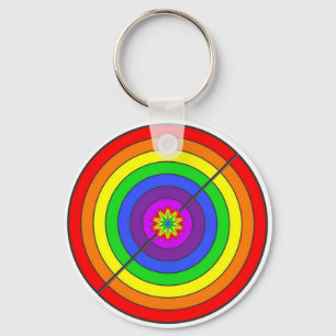 Colourful rainbow keychain