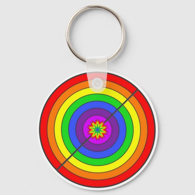 Colourful rainbow keychain (Front)