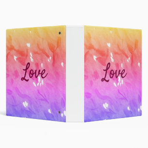 Colourful rainbow love pride lgbtq gay pattern tex binder