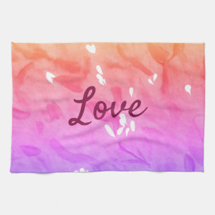 Colourful rainbow love pride lgbtq gay pattern tex kitchen towel