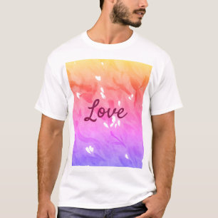 Colourful rainbow love pride lgbtq gay pattern tex T-Shirt