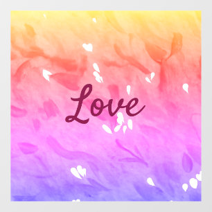 Colourful rainbow love pride lgbtq gay pattern tex window cling