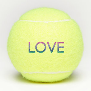 Colourful Rainbow Love Tennis Balls