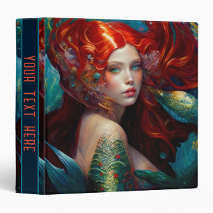 Colourful Rainbow Mermaid Fantasy Binder