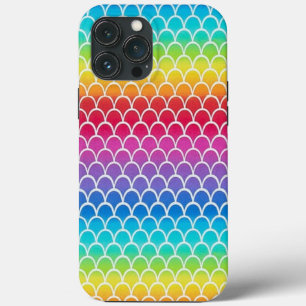 Colourful Rainbow Mermaid scales iPhone 13 Pro Max Case