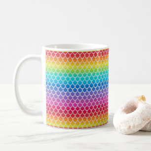 Colourful Rainbow Mermaid scales Mug