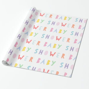 Colourful Rainbow Modern Baby Shower Wrapping Pape Wrapping Paper