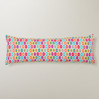 Colourful Rainbow Modern Ikat Pattern Body Pillow