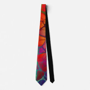 Colourful Rainbow Mosaic Abstract Tie