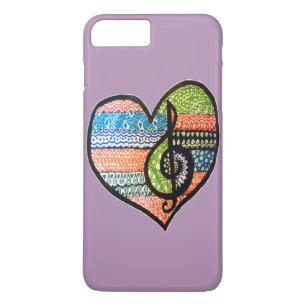 Colourful Rainbow Music Heart Personalized iPhone 8 Plus/7 Plus Case