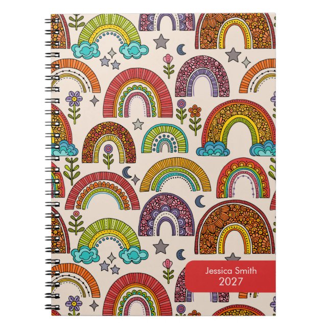 Colourful Rainbow Notebook (Front)