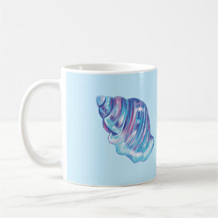 Colourful rainbow ocean seashell illustration coffee mug
