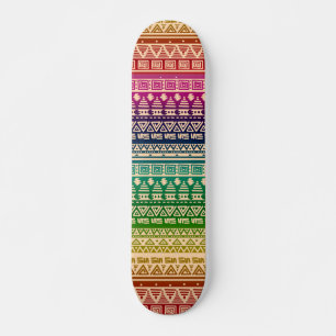 Colourful rainbow ornament skateboard