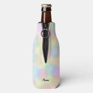 Colourful Rainbow pastel Geometric Circle Pattern Bottle Cooler