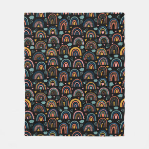 Colourful Rainbow Pattern Fleece Blanket