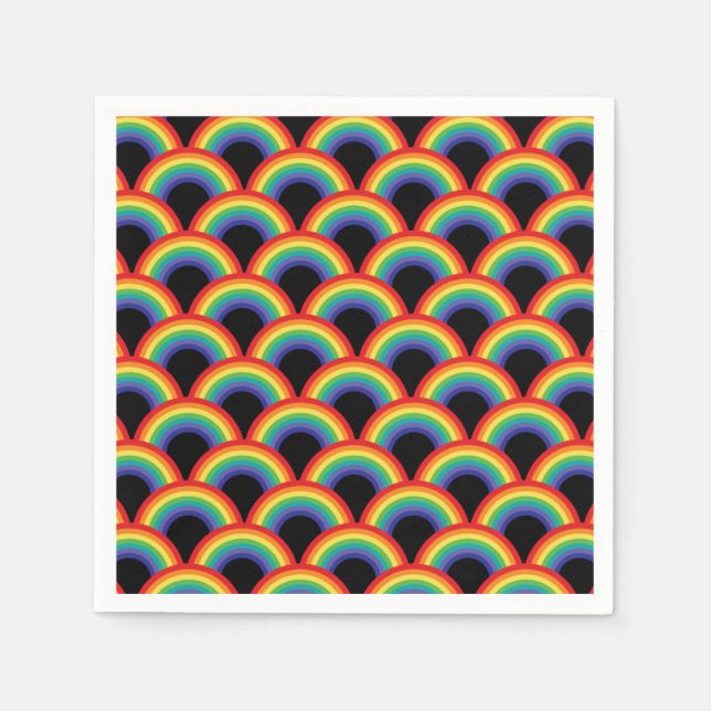 Colourful Rainbow Pattern Napkin (Front)