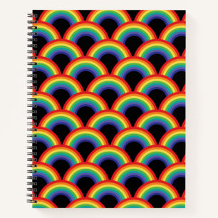 Colourful Rainbow Pattern Notebook