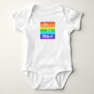 Colourful rainbow personalized Baby Jersey Bodysui Bodysuit