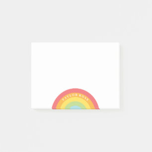 Colourful Rainbow Personalized Post It Notes
