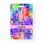 Colourful Rainbow Pink Blue Abstract Funky Mosaic