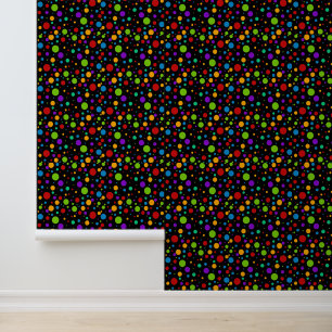 Colourful Rainbow Polka Dots Wallpaper