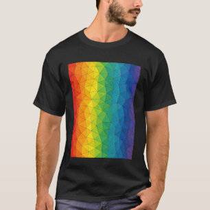 Colourful Rainbow Polygon Abstract Triangle Geomet T-Shirt