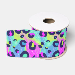 Colourful Rainbow Print Grosgrain Ribbon