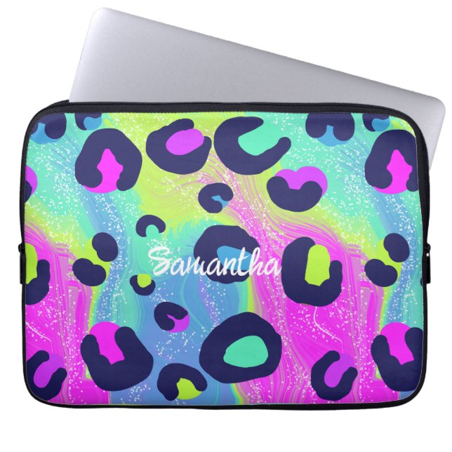 Colourful Rainbow Print Laptop Sleeve (Front)