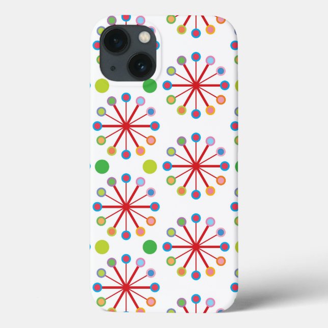 Colourful Rainbow Retro Dots Artistic Phone Casing Case-Mate iPhone Case (Back)