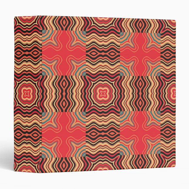 Colourful Rainbow Retro Seamless Pattern 2 Binder (Front/Spine)