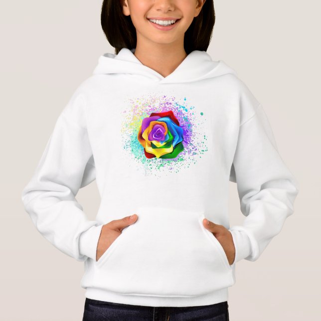 Colourful Rainbow Rose (Front)