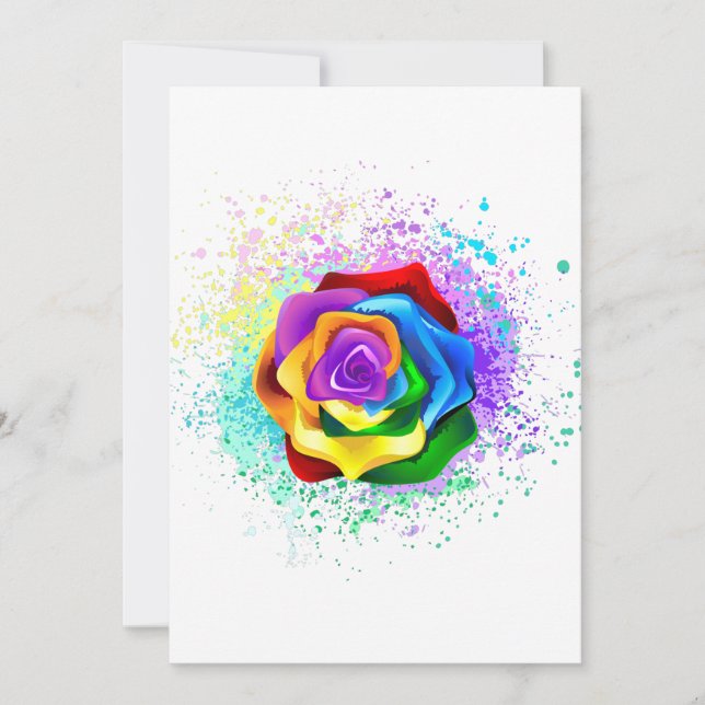Colourful Rainbow Rose (Front)