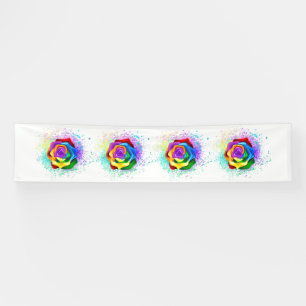 Colourful Rainbow Rose Banner