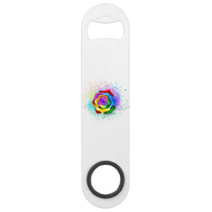 Colourful Rainbow Rose Bar Key