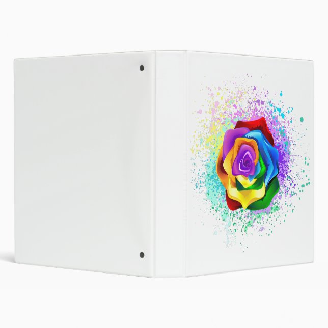 Colourful Rainbow Rose Binder (Background)