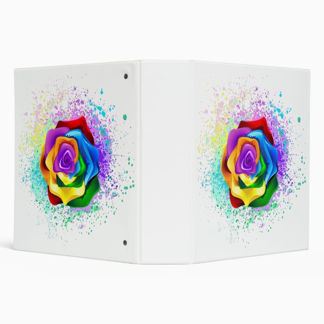 Colourful Rainbow Rose Binder (Background)