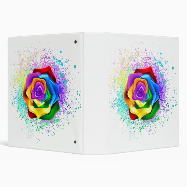 Colourful Rainbow Rose Binder (Background)