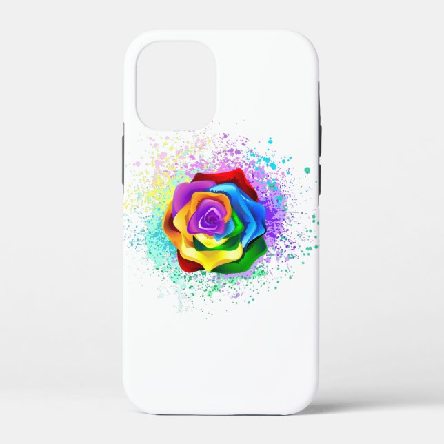 Colourful Rainbow Rose Case-Mate iPhone Case (Back)