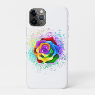 Colourful Rainbow Rose iPhone 11 Pro Case