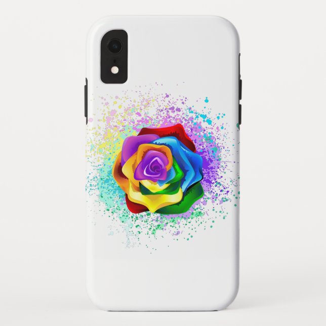 Colourful Rainbow Rose Case-Mate iPhone Case (Back)