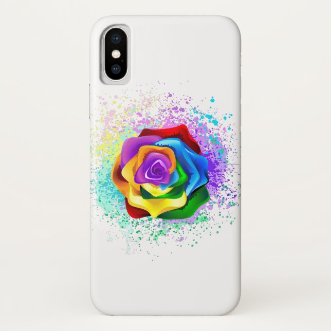 Colourful Rainbow Rose Case-Mate iPhone Case (Back)